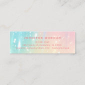 Handgemaakt Schattige Script Kleurrijk Visitekaart Mini Visitekaartje (Achterkant)