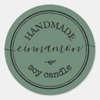 Handgemaakt script zwart rand productlabel