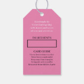Handgemaakt speciaal voor jou - Doodled Heart Pink Cadeaulabel (Achterkant)