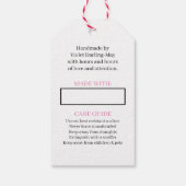 Handgemaakt speciaal voor jou - Doodled Heart Whit Cadeaulabel (Achterkant)