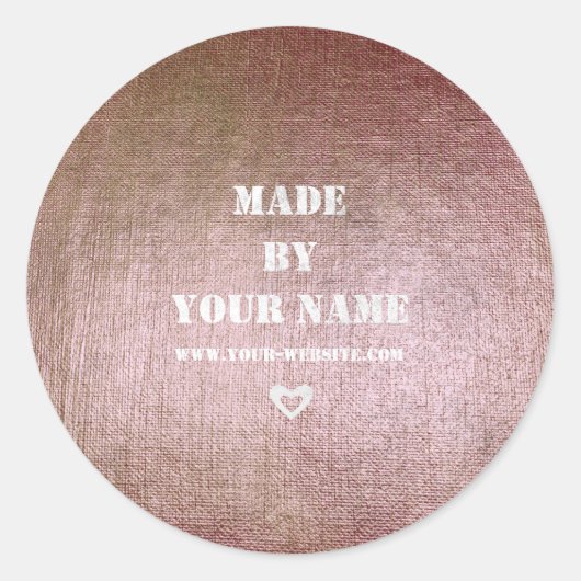 Handgemaakt speciaal voor jou gemaakt met Love Bru Ronde Sticker (Voorkant)