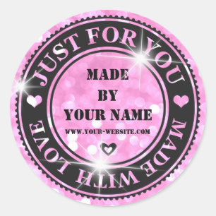 Handgemaakt speciaal voor jou gemaakt met Love Shi Ronde Sticker