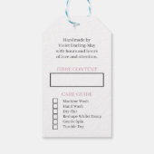 Handgemaakt speciaal voor jou - Love Heart Yarn Cadeaulabel (Achterkant)