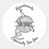 Handgemaakt speciaal voor u haak gepersonaliseerd ronde sticker (Voorkant)