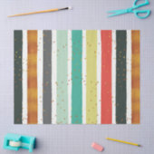 Handgemaakt Stripes en gouden glitterpatroon Tissuepapier (Craft)
