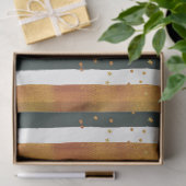 Handgemaakt Stripes en gouden glitterpatroon Tissuepapier (Geschenk)