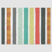 Handgemaakt Stripes en gouden glitterpatroon Tissuepapier (Voorkant)