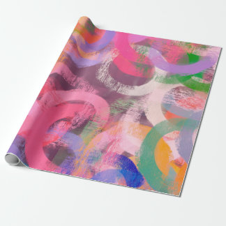Handgemaakt surrealistisch abstract patroon. Moder Cadeaupapier