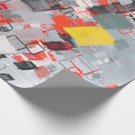 Handgemaakt surrealistisch abstract patroon. Moder Cadeaupapier (Hoek)