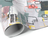 Handgemaakt surrealistisch abstract patroon. Moder Cadeaupapier (Rol Hoek)