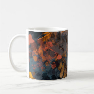 Handgemaakt surrealistisch abstract patroon. Moder Koffiemok