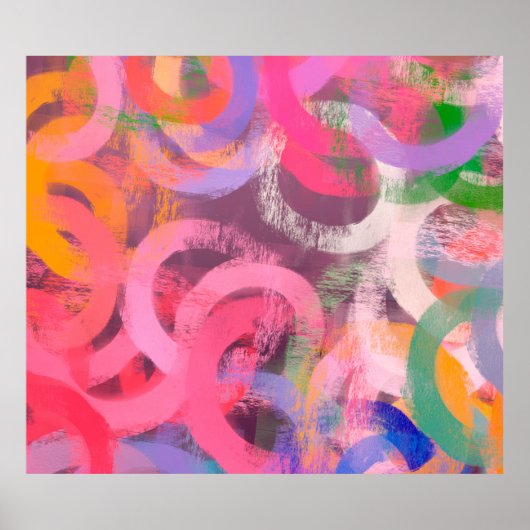 Handgemaakt surrealistisch abstract patroon. Moder Poster (Voorkant)