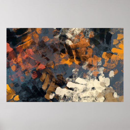 Handgemaakt surrealistisch abstract patroon. Moder Poster (Voorkant)