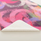 Handgemaakt surrealistisch abstract patroon. Moder Sherpa Deken (3/4)