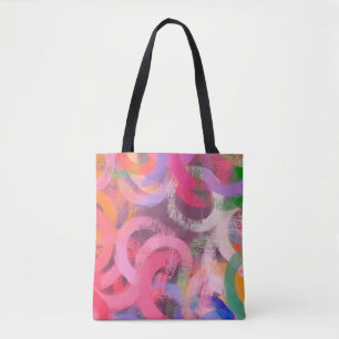 Handgemaakt surrealistisch abstract patroon. Moder Tote Bag