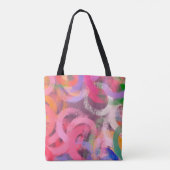 Handgemaakt surrealistisch abstract patroon. Moder Tote Bag (Achterkant)