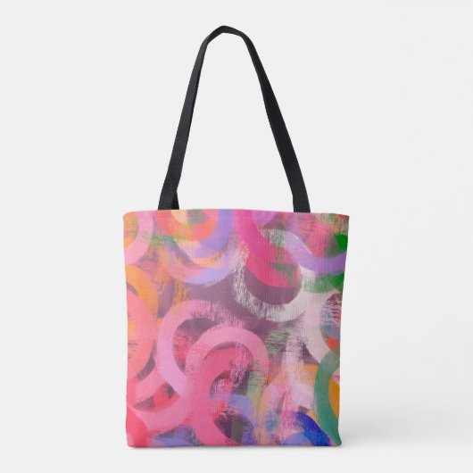 Handgemaakt surrealistisch abstract patroon. Moder Tote Bag (Achterkant)
