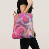 Handgemaakt surrealistisch abstract patroon. Moder Tote Bag (Dichtbij)