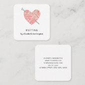 Handgemaakt. Uitrusting voor de krachtopening. Kni Vierkante Visitekaartje (Voorkant / Achterkant)