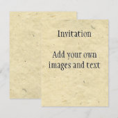 Handgemaakt vezelpapier kaart (Voorkant / Achterkant)