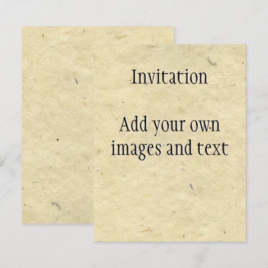 Handgemaakt vezelpapier kaart (Voorkant / Achterkant)