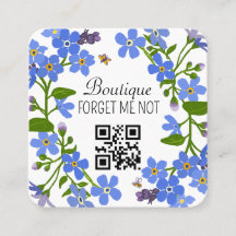 Handgemaakt Visitekaartje aangepast CR-code Floral