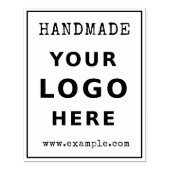 Handgemaakt Voeg uw bedrijf toe Logo Eenvoudig min Rubberstempel (Afrduk)