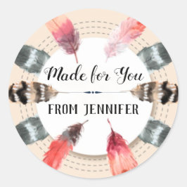 Handgemaakt voor je Cookie-cadeau Ronde Sticker