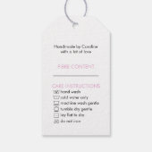 Handgemaakt voor jou - Love floral hands Cadeaulabel (Achterkant)