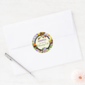 Handgemaakt voor jou! ronde sticker (Envelop)