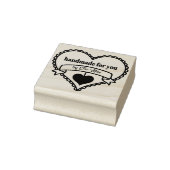 Handgemaakt voor u door .. Rustiek Hart Gepersonal Rubberstempel (Stempel)