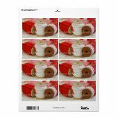 Handgemaakt voor u rode spoelen naailabel etiket (Full Sheet)