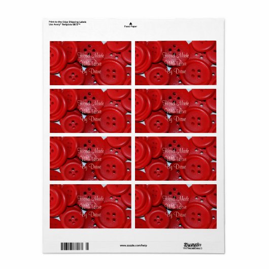 Handgemaakt voor uw labels (Full Sheet)