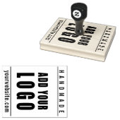 Handgemaakt website aangepaste bedrijfslogo op maa rubberstempel (Gestempeld)