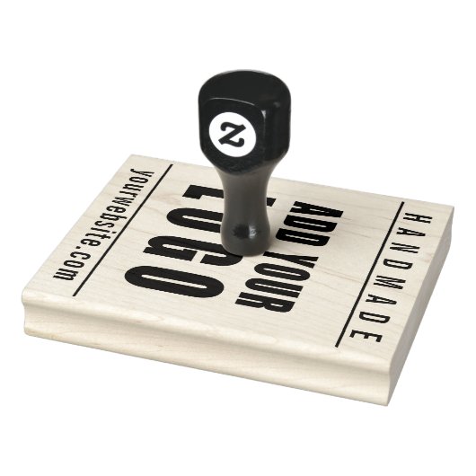 Handgemaakt website aangepaste bedrijfslogo op maa rubberstempel (Stempel)