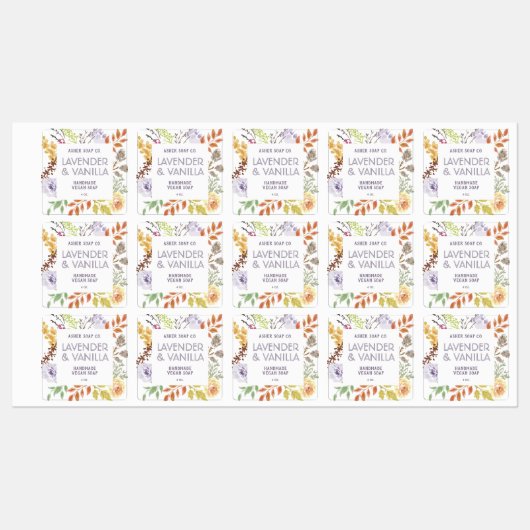 Handgemaakt zeepetiket | Uw Logo hier zaken Labels (Vel)