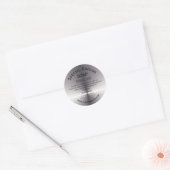 Handgemaakt zeeplabel ronde Sticker Metallic Silve (Envelop)
