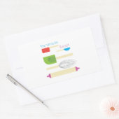 Handgemaakt Zoet Rechthoekige Sticker (Envelop)