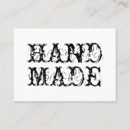 Handgemaakt zwart-wit, eenvoudig, modern  visitekaartje