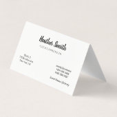 Handgemaakt  (Zwart / Wit) Visitekaartje (Achterkant)