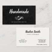 Handgemaakt (zwart/wit) visitekaartje (Voorkant / Achterkant)