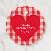 Handgemaakte aardbeienjam bedankjes labels (Achterkant)