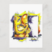 Handgemaakte Abstracte schilderijen van Lord Ganes Briefkaart (Voorkant)