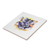 Handgemaakte Abstracte schilderijen van Lord Ganes Tegeltje (Zijkant)