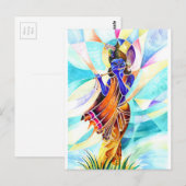 Handgemaakte Abstracte schilderijen van Lord Krish Briefkaart (Voorkant / Achterkant)