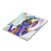 Handgemaakte Abstracte schilderijen van Lord Krish Tegeltje (Zijkant)