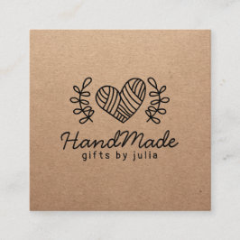 Handgemaakte ambachtelijke moderne bruine kraftpap contactkaartje