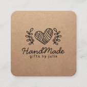Handgemaakte ambachtelijke moderne bruine kraftpap contactkaartje (Voorkant)