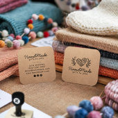 Handgemaakte ambachtelijke moderne bruine kraftpap contactkaartje