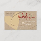 Handgemaakte Ambachten Kalligrafie Handtekening Ro Visitekaartje (Achterkant)